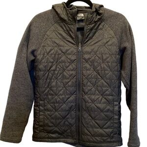 The North Face Boys/Mens Quilted Sweater Fleece zip jacket -Boys Large (14/16)